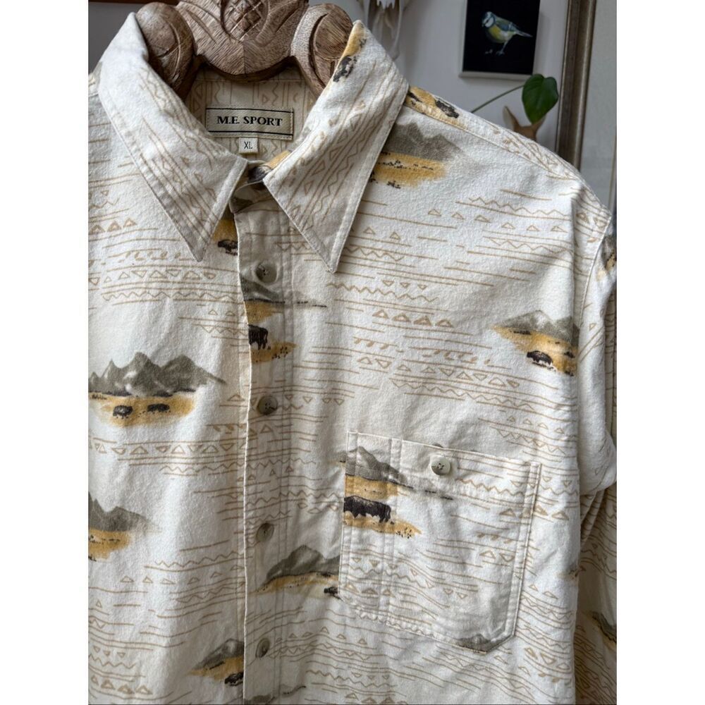 Vintage Me Sport Buffalo Range Cotton Flannel Button Front Shirt XL